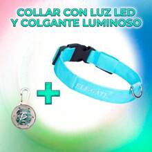Collar Para Mascota Iluminado Con Luz Led y Bola Led RGB - Multicolor - Ver 7