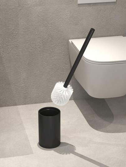 Bộ cọ vệ sinh bồn cầu đứng có tay cầm kim loại giúp dễ dàng vệ sinh và cất giữ, kèm giá đựng giấy vệ sinh, thích hợp cho phòng tắm, bộ dụng cụ phòng tắm có thể tái sử dụng.