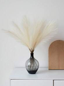 100 Pcs Beige Artificial Pampas Grass Stems - Faux Reed Plume Decor, Realistic Fluffy Feather Style, For Bohemian, Modern Minimalist Home Decor | Soft Elegant Vase Filler For Living Room, Bedroom, Dining Room, Office, Wedding Centerpieces, Wedding Decor, Valentine's Day Decor - Beige - View 8
