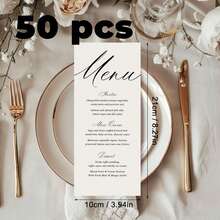 Custom Elegant Minimalist Wedding Menu, Personalized Modern Calligraphy Dinner Menu, Editable Wedding Reception Menu, Minimalist Wedding Menu Card, Custom Menu Template, Elegant Wedding Supplies, Wedding Reception Menu, Engagement Party Menu - Multicolor - View 7