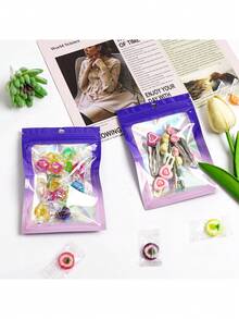 100pcs Holographic Transparent Plastic Bags, Cute Gradient Mylar Material, Earring Stud Jewelry Anti-Oxidation Bags, Holographic Iridescent Window Resealable Bags, Suitable For Small Businesses, Zipper Food Storage Bags For Packaging Snacks, Cookies, Candies, Jewelry Storage, Gummies, Cookies And Party Favors (Please Comment The Required Size And We Will Arrange It) - View 7