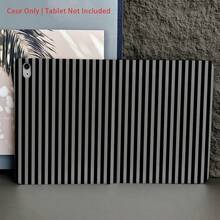1 Peça Capa para Tablet com Estampa Listrada Preta e Branca e Suporte para Caneta, Compatível com iPad 10ª Geração / 11 (A16 2025), Compatível com Oppo Pad, Compatível com Huawei Matepad, Compatível com Vivo Pad, Compatível com Honor Pad, Compatível com Xiaoxin Pad - Multicolorido - Visão 7