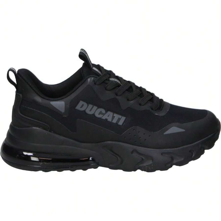 Ducati 杜卡迪 | 杜卡迪男士運動鞋 – 黑色運動鞋 – 繫帶運動鞋 – 厚底 – 氣墊 – 舒適百搭 – 型號 DU24M112 – ✅ 24/72 小時送達西班牙大陸 - 黑色 - 查看 1
