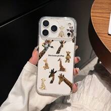 Phone Case - Adorable Giraffe Design Clear Case For Various Models, Perfect For Spring. A  Gift Option For Teens - Multicolor - View 4