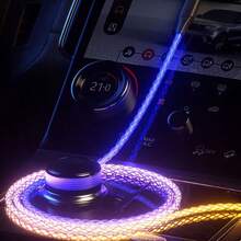 Type-C 转 Type-C 快充 RGB 数据线 66W 呼吸灯 66W Type-C USB-C 数据线 适用于手机 30W 快充 高颜值快充数据线 - 彩色 - 查看 4