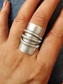 1pc Minimalist Ring, Suitable For Women, Ideal For Mother's Day Gift, Anniversary, Party Jewelry - 1# - View 3