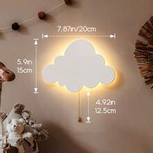 1/2 Packungen Hängende Nachtlichter: Wolken, Sterne, Mond, Schmetterlinge und mehr LED-Nachtlichter mit Zugschalter - perfekt für Kinderzimmer, Kindergärten und Spielzimmer - polychromatisches Licht - Übersicht 14