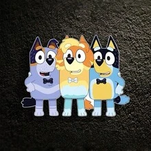 Bluey Hình dán hoạt hình dễ thương cho thân xe, hình dán chú chó Brui, hình dán xe điện, hình dán bảo vệ hành lý khỏi trầy xước. - Nhiều màu - Xem 9