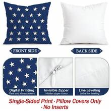 4pcs American Independence Day Patriotic Pattern Pillow Covers, Single-Sided Printed Pillow Shams, Suitable For Living Room, Bedroom, Home Decor, All Season - Multicolor - View 3