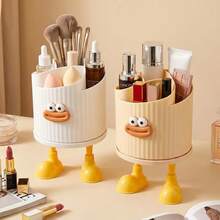 360° Rotating DIY Adhesive Storage Box, Creative Decor Organizer For Desk, Makeup, Stationery, Suitable For Home, Dorm, Office - Multicolor - View 4