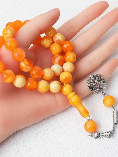 1 chiếc vòng tay hạt cườm 33 hạt, thiết kế kiểu Hồi giáo, quà tặng cá nhân hóa thời trang phù hợp với trang phục hàng ngày, hoàn hảo cho các bữa tiệc và dịp đặc biệt, quà tặng ngày lễ, phụ kiện đa năng cho phụ nữ trong thời gian rảnh rỗi và kỳ nghỉ.