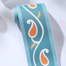 Self-Adhesive Ceramic Tile Trim Sticker, Decorative Wall Border For Kitchen, Bathroom, Waterproof Baseboard - Orange Leaves and White Branches - View 5