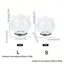 1 chiếc mũ trùm đầu hình cầu chống liếm, chống cắn cho mèo, vòng cổ cho mèo, mũ trùm đầu cho thú cưng - Nhiều màu - Xem 2