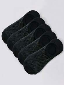 5 Pairs Women's Summer Thin Invisible Socks With Silicone Anti-Slip Mesh Breathable Design (No Cardboard) - Multicolor - View 4