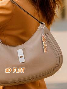 Llavero acrílico personalizado, llavero con inicial personalizada, colgante de llavero plano transparente 2D, regalo del Día de la Madre para mamá, hija, hijo, accesorio con inicial - Como se muestra - Ver 11
