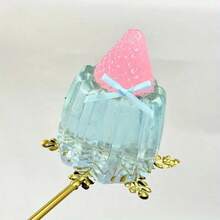 1PC Squishy Strawberry Canelé Cake Mud Feel Silicone Slow Rising Stress Relief Toy Pinch Decompression Office Desk Gift - Multicolor - View 6