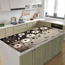 1 pieza Alfombrilla de secado de platos con estampado para encimera de cocina, súper absorbente, oculta manchas, con respaldo de goma, alfombrilla multiusos para cafetera, escurridor de platos, encimera de cocina, cafetera, apta para cafetera, máquina de espresso, almohadilla decorativa - HL  638 - Ver 5