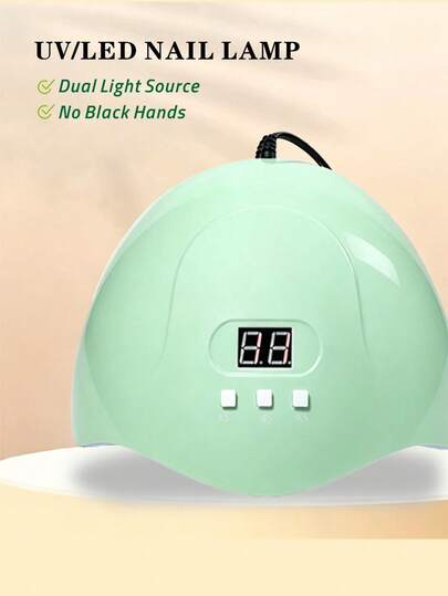 SAUA USB Powered LED Nail Lamp, Green - Equipped With Auto Sensor & Fast Drying Technology, Suitable For LED Gel Nail Polish, Hand & Foot Dual-Use Nail Dryer, Compatible With Home & Salon Manicure Care (Adapter Not Included) - Nail Dryer