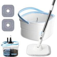 Household Cleaning Tools For Floors, Mop And Bucket Set For Floor Cleaning – For Home, Bedroom, Living Room, Dining Room, Bathroom, Study And Hardwood - A - Xem 1