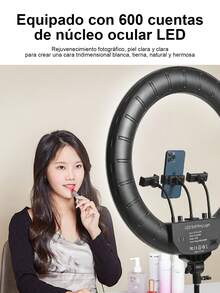 LED Ring Light For Live Streaming And Videos, Professional Ring Light Lighting With Remote Control, For Makeup, Photography And Digital Content. Compact And Portable LED Ring Light For Creators And Beauty Lovers - A - View 1