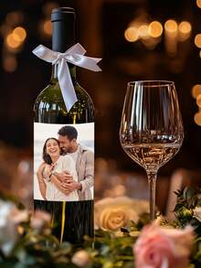 Personalized Photo Labels And Customizable Picture Party Bottle Stickers Are Perfect For Decorating Bottles For Birthdays, Weddings, Anniversaries, And Parties. - Multicolor - View 4