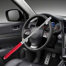 Steering Wheel Lock, Universal Steering Wheel Lock, Used For Car Anti-Theft, With 3 Keys, Safety Tool, Road Lock, Red - Red - View 2