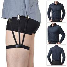 2pcs Adjustable Elastic Shirt Stay Straps For Men - Non-Slip Buckle Design, Easy To Use - Suitable For Daily Wear, Outdoor Activities, Weddings, Parties, And As Autumn/Winter Halloween Costume Accessories. Fits Teens, Young Adults, And Men For Casual, Outdoor, Sports, Vacation, Graduation Gifts, Birthday Gifts, And Everyday Wear. - Multicolor - View 4