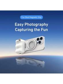 TELESIN Magsafe Multi-Functional Photo Aid/Fill Light: Magnetic Attachment, Wireless Control, Ergonomic Handle, 1/4-Inch Universal Interface, Magnetic Flash For Mobile Phones, Fill Light For Live Streaming, Lightweight And Portable, LED Light For Taking Photos, Selfies, And Beautifying Images, Compatible With IPhone/Android Devices. - Multicolor - View 2