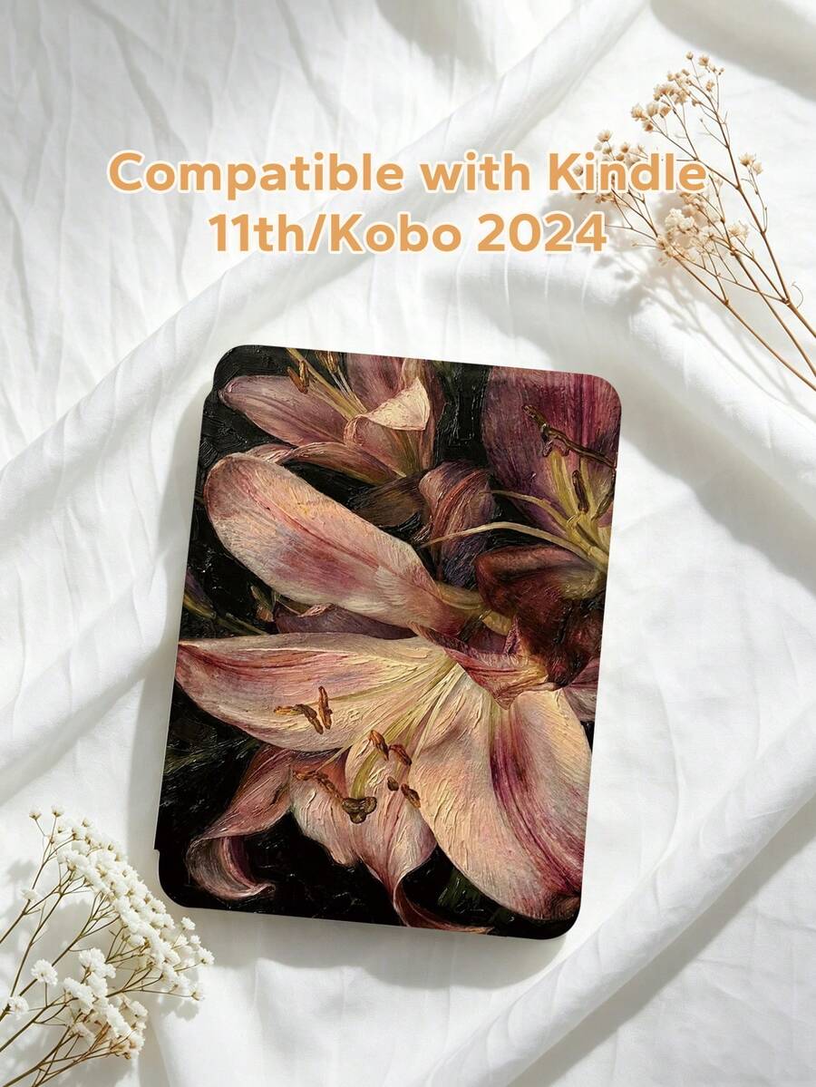 1个植物花卉图案 Kindle 保护套，全方位保护，防摔防尘，采用柔软的 TPU 材质，边角气垫减震，适用于 Kindle Paperwhite 第 11 代（2021 年款）、Kindle（第 11 代）（2022 年款）、Kindle（第 11 代至 2024 年款）（6 英寸），完美贴合，保护您的阅读设备。 - 彩色 - 查看 1