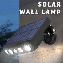 1/2pcs Black Shell Motion Sensor Outdoor Wall Light, Fake Surveillance Solar Powered Light With Light Sensor, Detachable Portable Outdoor Camping Lamp, Adjustable Height Outdoor Pathway Light, Built-In Button Switch, 3 Lighting Modes, Minimalist Stylish Floodlight With 270 Degree Illumination - white light - View 15