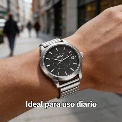 ZOEA Diseño clásico elegante + reloj de pulsera + pantalla grande fácil de leer y resistente + oficina/uso diario + hombres