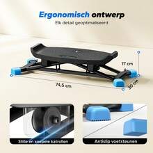 MERACH Tabla de equilibrio para adultos con pantalla, tabla de equilibrio con 2 bandas de resistencia para hasta 136 kg, ideal para rehabilitación y coordinación, gimnasia en casa, principiantes, color negro. - Amoratado - Ver 9