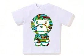 Men's Round Neck T-Shirt 100% Cotton, Men'S Casual White T-Shirt With TECHNO Print - Black Rectangular Frame & Vertical Strips Design, Short Sleeve, Round Neck, Summer Fashion, Versatile Everyday Top, Everyday Tshirt Graphic Tee Comfortable Fit, PLUS SIZE Machine Washable Perfect For Work, Travel & Relaxation, All-Season Comfort Christmass Gift - Trắng 12 - Xem 1