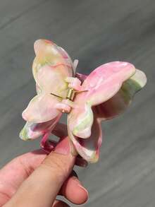 1 chiếc kẹp tóc hình bướm bằng axetat, kẹp tóc cao cấp kiểu nhuộm tie-dye, phụ kiện tóc nửa buộc nữ tính. - Nhiều màu - Xem 10