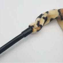 1个豹纹逗猫棒 - 耐用涤纶材质，带逼真羽毛的互动猫玩具，适合所有猫咪品种 - 查看 4
