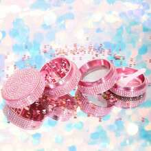 Pink Rhinestone Herb Grinder 4-Layer Bling Crystal Grinder-40mm - Pink - View 9