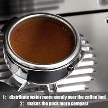 53.3 Mm Espresso Puck Screen Espresso Filter Stainless Steel Reusable Lower Shower Clean Coffee Screen 1.7 Mm Thickness Coffee Filter Mesh Plate - ColorA - View 2