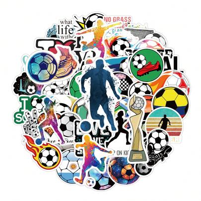 FIFA [مجموعة ملصقات زخرفية بشعارات كأس العالم لكرة القدم] مصممة بأقوال كلاسيكية عن كرة القدم مثل "هدفي الوحيد هو إيقاف هدفك"، "الحياة بدون أهداف؟" وعناصر حارس المرمى/التسديد. مصنوعة من مواد مقاومة للماء والتمزق مع لاصق قابل للإزالة، ملتصقة بإحكام دون إتلاف السطح.