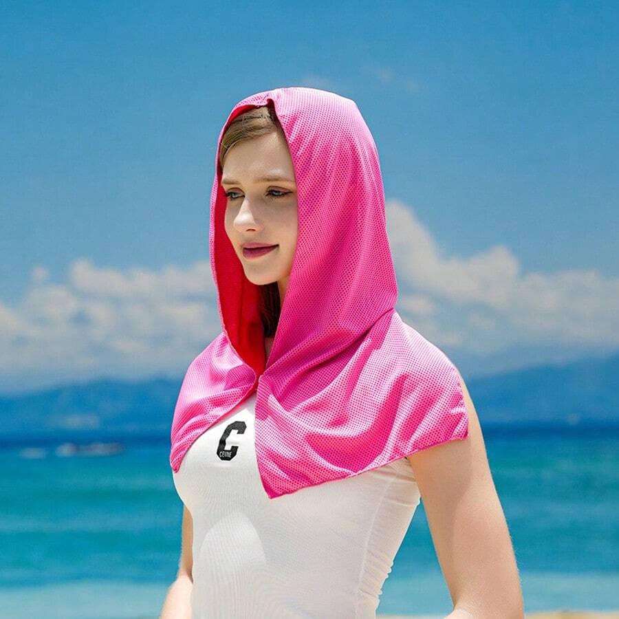 Sun Protection Shawl, All-Over Cooling Beach Shawl, Summer Sun Protection, Breathable, UV-Resistant, Versatile Headscarf - One Size Fits All - View 1