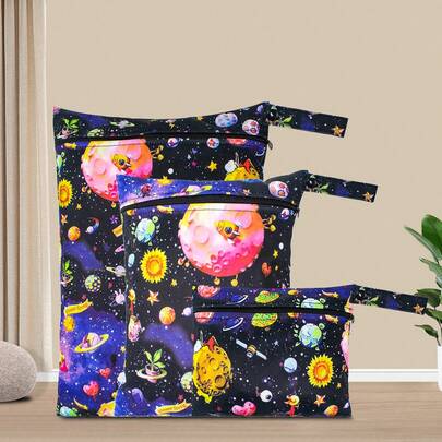Bộ 3 túi đựng đồ ăn cho thú cưng, túi du lịch, túi đi biển, túi hồ bơi, túi chống thấm nước, có thể giặt, túi đựng đồ ướt, túi đựng đồ dùng cho bé ở nhà trẻ, túi tập yoga, túi tập gym, túi đựng đồ bơi hoặc quần áo ướt.