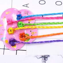 6pcs/Set Colorful Braided Hair Clips, Random Color Assorted Rainbow Braided Ponytail Hair Accessories For Girls - Multicolor - View 6