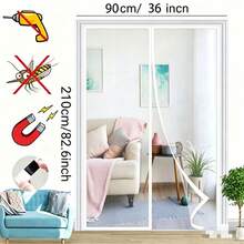 Kích thước 35,43x82,68 inch, dễ lắp đặt, lưới nylon, phù hợp với nhiều kiểu phòng. Rèm cửa từ tính chống muỗi, màn chắn cửa sổ, rèm cửa ra vào, đuổi côn trùng và muỗi, đa chức năng giúp thông gió phòng và tủ quần áo. - A - Xem 13