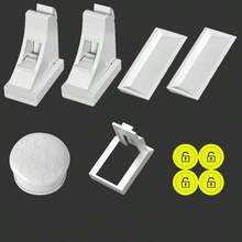 4pcs/3pcs Magnetic Invisible Child Safety Cabinet Lock, Baby Safety Lock - The Most Secure, Fastest, And Most Convenient Multi-Function Adhesive Safety Lock Buckle, No Screws Or Tools Required - Multicolor - View 7