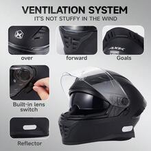 New 2025 Motocross Helme For Men Women Motorcycle Helmet Four Season Motorcycle Bicycle Riding Helmet - M - 查看 4