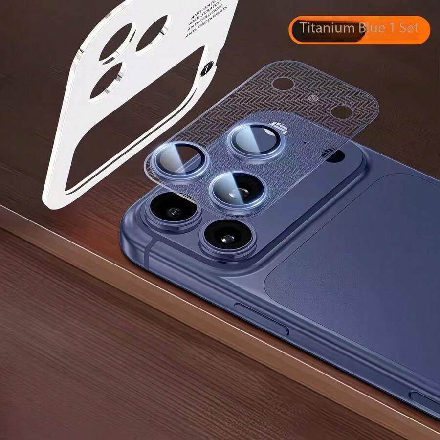 Protector de lente de cámara 2 en 1 de alta calidad y protector de base de lente de metal, compatible con Apple 17 Pro Max, 17 Pro, 17 Pro Max, color original, vidrio templado ultra delgado HD AR+AF, accesorio para teléfono