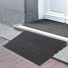 Techigher Rubber Kerb Ramp, Heavy Duty Threshold Ramp, Non-Slip Driveway Curb Ramp For Car Truck Step Doorways Sidewalk Wheelchairs Bike Scooter Pavement Motorhome - 61*107*7.6cm - View 7