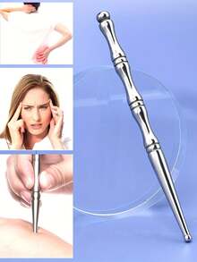 1 que massage hai đầu bằng thép không gỉ, thích hợp cho mắt, mặt, chân, tay, lưng, cổ - Dụng cụ trị liệu bấm huyệt thư giãn toàn thân, bút massage châm cứu thư giãn toàn thân. - Nhiều màu - Xem 6