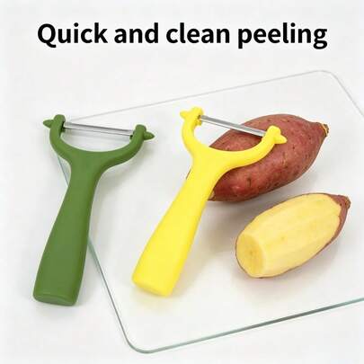1pc Stainless Steel Peeler, Kitchen Vegetable Fruit Potato Peeler, Watermelon Peeler, Apple Peeler
