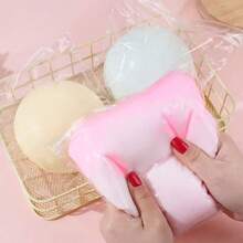 创意超大蓬松慢回弹减压TPR材质仿真水果味麻糬捏捏乐玩具，草莓、海盐、抹茶、芒果口味 - 超大捏捏乐球，趣味挤压造型玩具，生日/节日礼物 - 彩色 - 查看 3