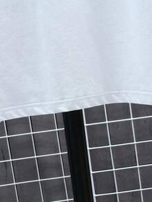 Short Sleeve T-Shirt With Round Neck And Solid Color - 白色 - 查看 3